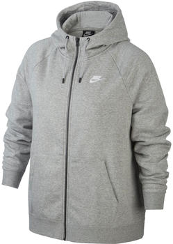 Nike Full Zip Hoodie Sportswear Essential (Plus Size) dark grey heather/white