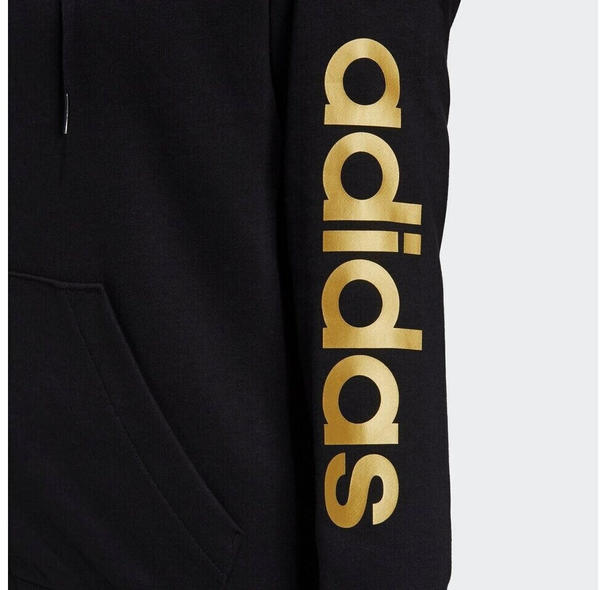 Adidas Essentials Logo Full-Zip Hoodie blackgold metallic (H07761)