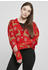 Urban Classics Ladies Short Oversized Christmas Cardigan (TB4558-01900-0046) red/gold