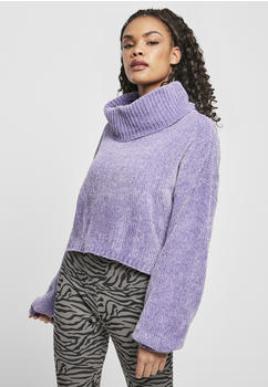 Urban Classics Ladies Short Chenille Turtleneck Sweater (TB4516-00928-0037) lavender