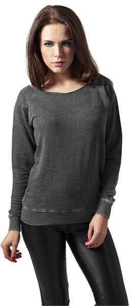 Urban Classics Ladies Burnout Open Edge Crew (TB1208-00094-0042) darkgrey