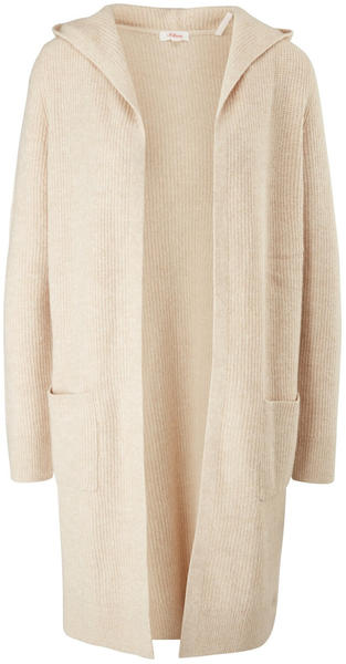 S.Oliver Long-Cardigan mit Kapuze (2102568) beige