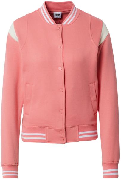 Urban Classics Ladies Inset College Sweat Jacket (TB2618-02923-0039) palepink/whitesand