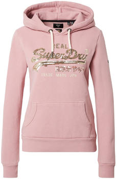 Superdry Vintage Logo Boho Sparkle Hoodie soft pink (W2011251AR)