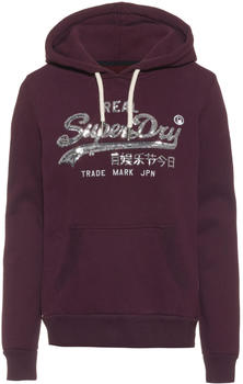 Superdry Vintage Logo Boho Sparkle Hoodie rich deep burgundy (W2011251A-YFY)