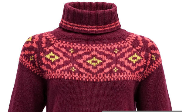 Devold Ona Woman Round Sweater beetroot