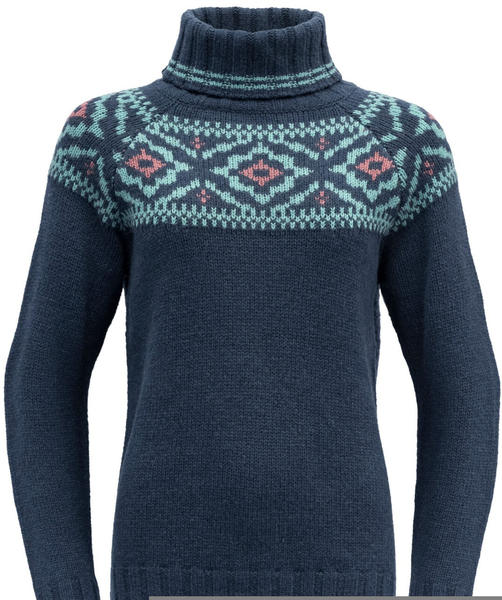 Devold Ona Woman Round Sweater vintage blue