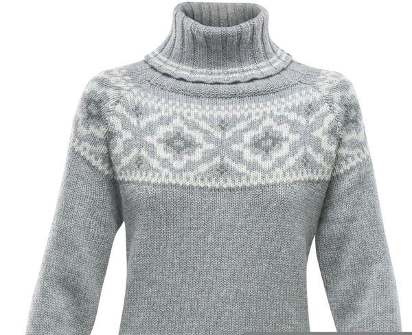 Devold Ona Woman Round Sweater grey melange