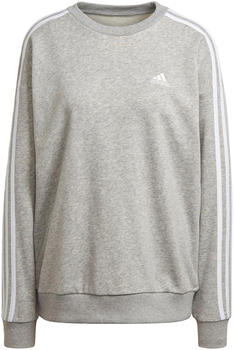Adidas Essentials Studio Lounge 3-Stripes Sweatshirt medium grey heather/white