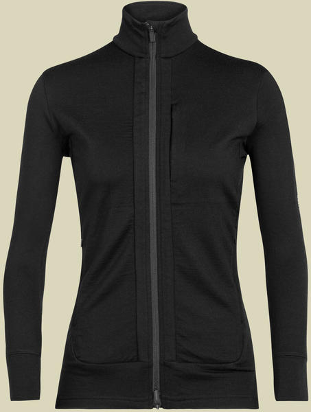 Icebreaker Women's Merino Quantum III Long Sleeve Zip Hoodie (0A56FO) black