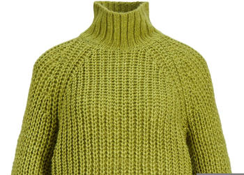Jack & Jones Jjxx Kelvy Chunk Knit High Neck Pullover green
