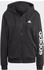 Adidas Woman Essentials Linear Full-Zip French Terry Hoodie black-white (IC6863)