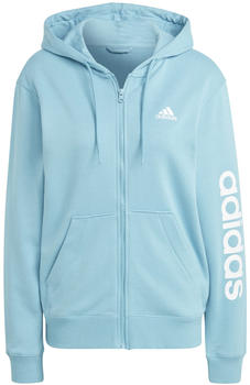 Adidas Woman Essentials Linear Full-Zip French Terry Hoodie preloved blue/white (IC6865)