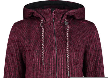 CMP Women's Knit-tech Coat with jacquard partner (32H2076) amaranto/nero