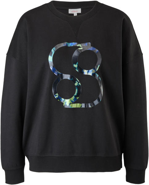 S.Oliver Sweatshirt mit Frontprint (2121497.99D0) schwarz