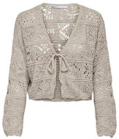 ONLY Strickjacke "ONLBEACH LIFE 7/8 O-N CARDIGAN KNT NOOS" mit H&auml;kel-Details