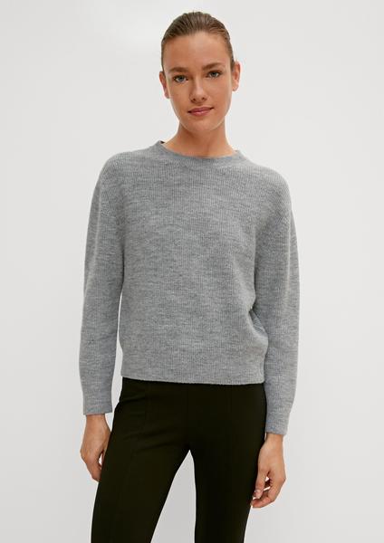 Comma Softer Pullover aus Wollmix (2121619.9700) grau