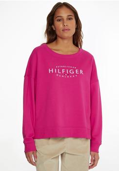 Tommy Hilfiger Embroidered Logo Relaxed Fit Sweatshirt (WW0WW35978) pink