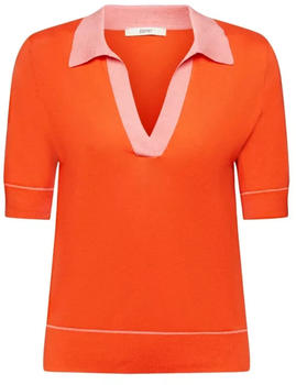 Esprit Gewebter V-Ausschnitt-Pullover mit Leinenanteil orange red (023EE1I306)