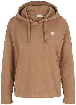 Tom Tailor Hoodie mit Stickerei und Bio-Baumwolle (1030497) dark sepia