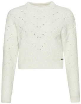 Superdry Vintage Pointelle Cable Sweatshirt (W6110410A) white