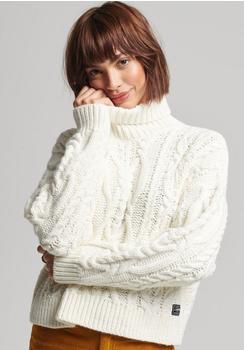 Superdry Vintage High Neck Cable Knit (W6110450A) beige