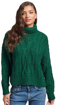Superdry Vintage High Neck Cable Knit (W6110450A) green