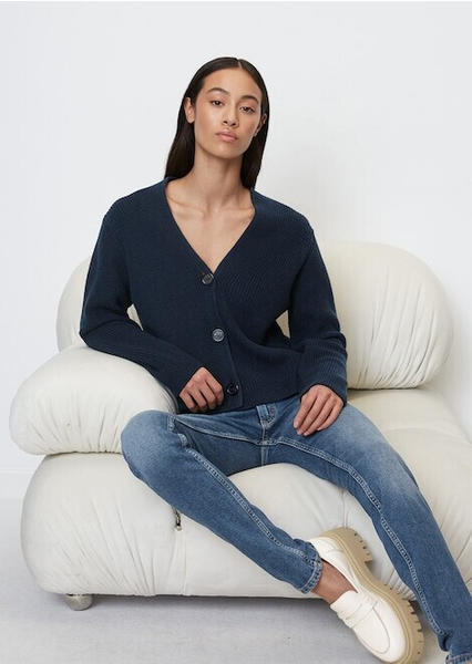 Marc O'Polo V-Neck-Cardigan Relaxed cropped (B01605961069) night sky