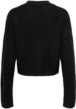 Only ONLMALAVI L/S CROPPED PULLOVER KNT NOOS (15284453-4289075) black