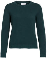 Vila Rundhalspullover "VIDALO O-NECK L/S KNIT TOP- NOOS" Baumwolle, regular fit