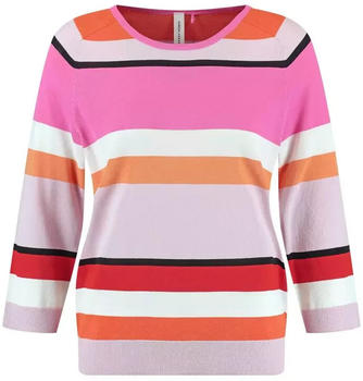 Gerry Weber 3/4 Arm Pullover mit Colorblocking-Streifen (870517-44709-6033) rot/orange/lila/pink ringel