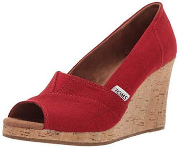 Toms Classic Wedge Sandalen Keilabsatz rot