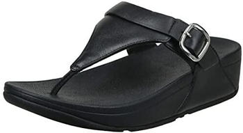 FitWear Lulu Adjustable Leder Toe-Post Sandalen schwarz