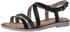 Jana Shoes Damen Sandale braun schwarz 9340903