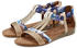 Lascana Sandalette Verzierung und kleinem Keilabsatz beige blau