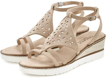 Lascana Sandalette Keilabsatz beige