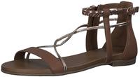 TAMARIS Damen-Sandalette Braun-Gold, Farbe:braun, EU Gr&ouml;&szlig;e:36 - Braun - 36