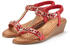 Vivance Dreams Sandalette Keilabsatz und elastischen Riemchen rot