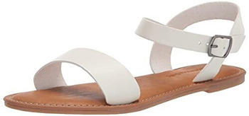 Amazon Essentials Damen Sandale zwei Riemen und Schnalle weiß