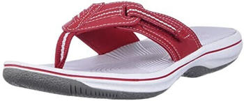 Clarks Brinkley Jazz Flipflop rotes Synthetikmaterial