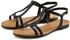 Lascana Sandalette schwarz flacher Absatz