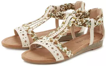 Lascana Sandalette beige Keilabsatz Damen