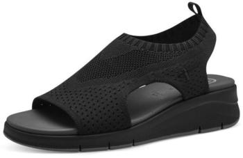 Tamaris COMFORT Sandale Sommerschuh Sandalette Keilabsatz maschinenwaschbar schwarz