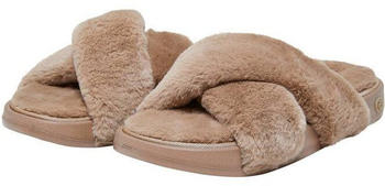 Romika Women Fake Fur Crossstrap Slide Sandale beige