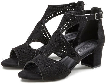 Lascana Riemchensandalette Cut-Outs und bequemem Blockabsatz schwarz