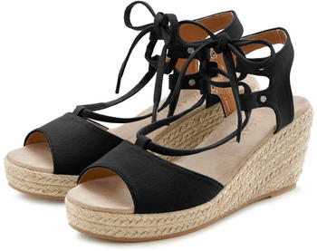Lascana Sandalette schwarz Keilabsatz Damen