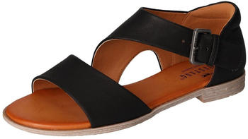 MUSTANG Sommerschuh Sandalette Riemchensandale asymmetrischer Optik schwarz