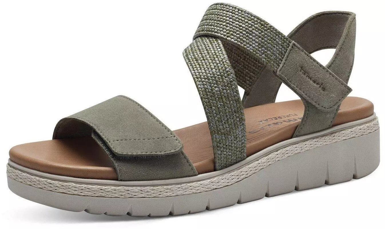 Tamaris Damen Wedge/Plat Sandal 1-28241-42 771 40 SAGE COMFORT