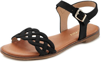 Lascana Sandalette Leder Cut-Outs und weicher Innensohle schwarz