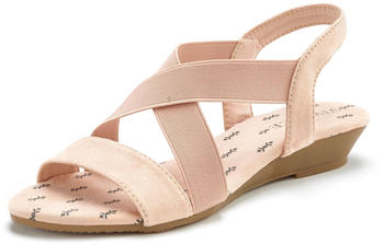 Vivance Dreams Sommerschuh elastischen Riemchen und Keilabsatz rosa